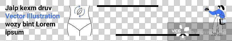 女人在简单抽象旁边拍照图片素材
