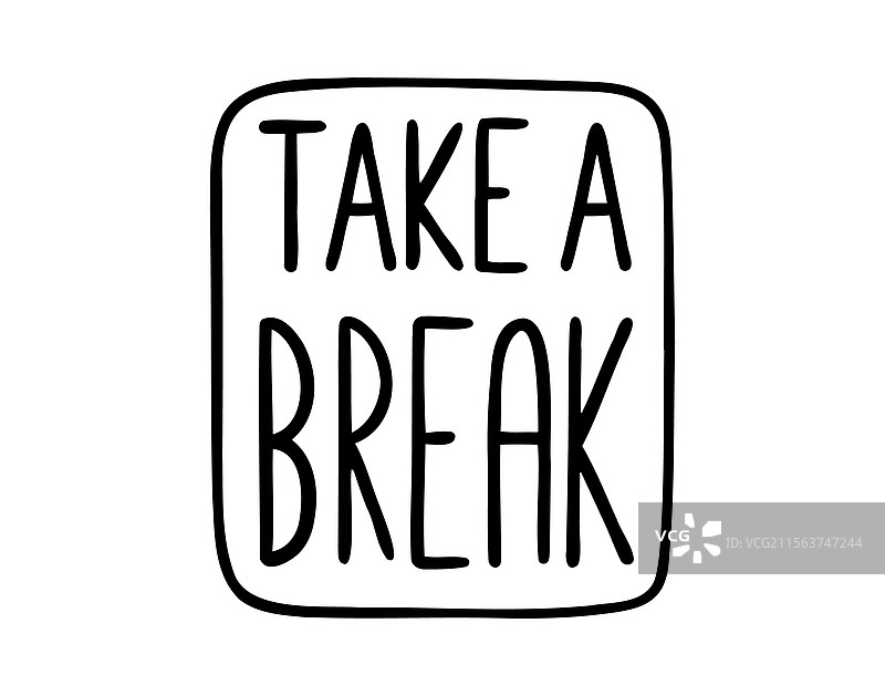 休息一下卡片字母设计图片素材