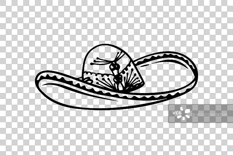 手绘的玛利奇帽涂鸦图片素材