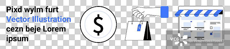 电子商务概念，包括购物袋和价格图片素材