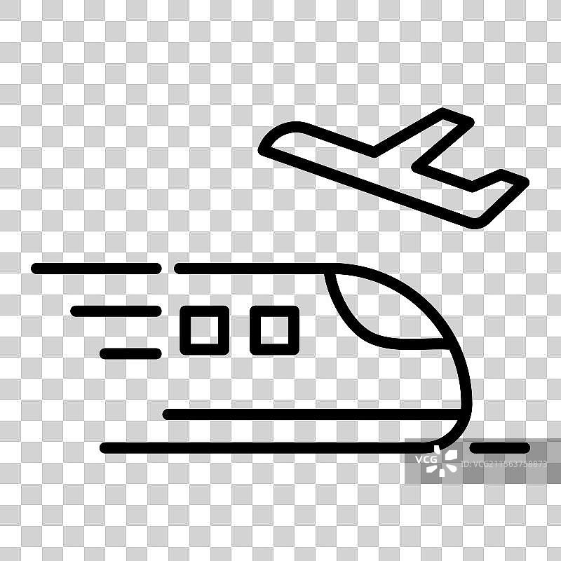 机场火车线路图标图片素材