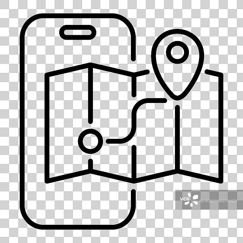 导航应用程序线条图标图片素材