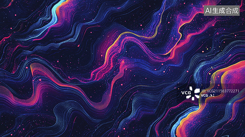 【AI数字艺术】抽象流动的色彩数字艺术图片素材