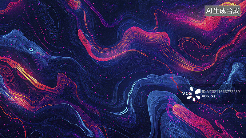 【AI数字艺术】抽象流动的色彩数字艺术图片素材