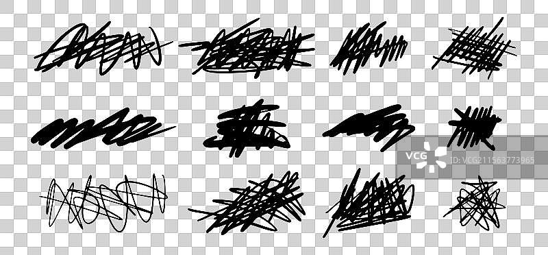 手绘的纠结涂鸦草图抽象图案图片素材