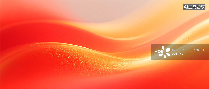【AI数字艺术】红色金色光粒子流动细沙感节日氛围背景海报背景图片素材