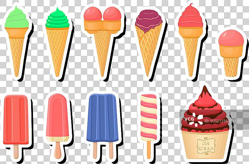 主题为大冰淇淋棒的不同款式图片素材