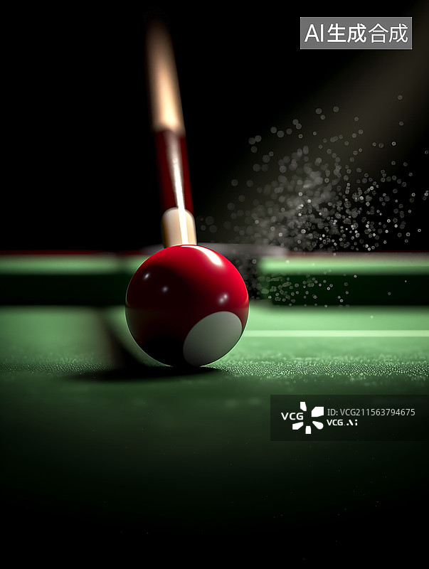 【AI数字艺术】3D渲染台球特写镜头图片素材