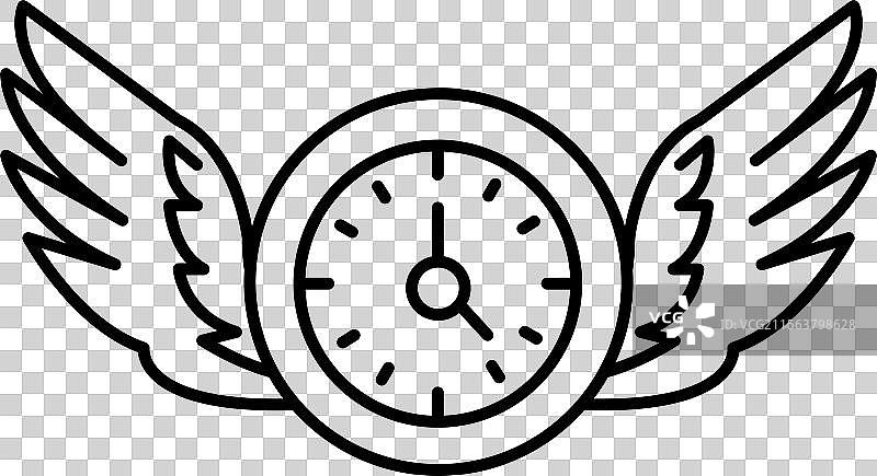 带翅膀的时钟图片素材