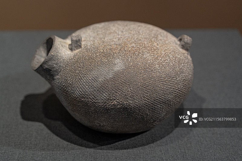 战国 印纹硬陶虎子 九里古墓群 浙江省博物馆图片素材