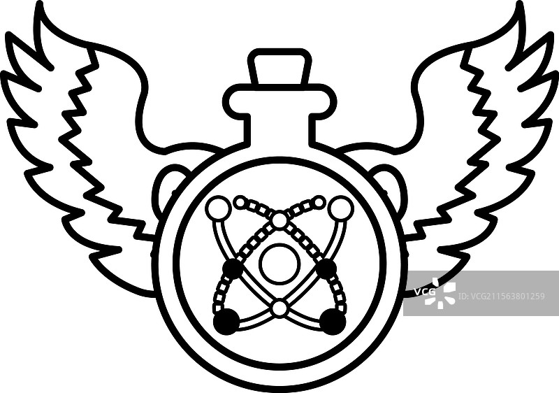 软木塞和一个内部带有十字的圆圈图片素材