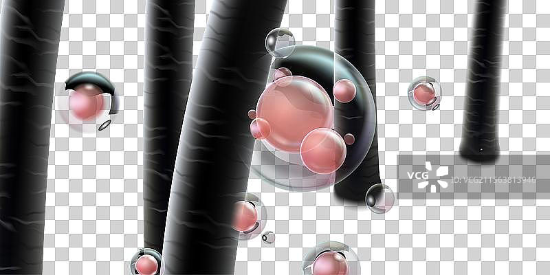 护发精华或洗发水的特写镜头图片素材