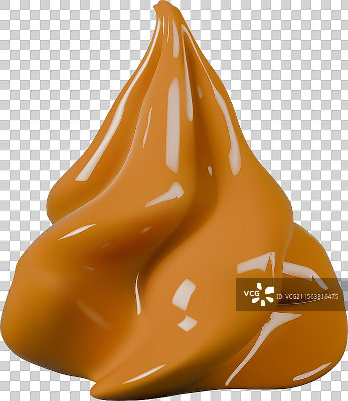 逼真的太妃糖卷曲焦糖装饰图片素材