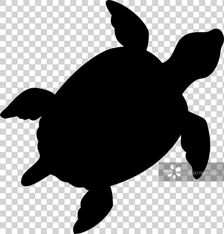 海龟剪影图片素材