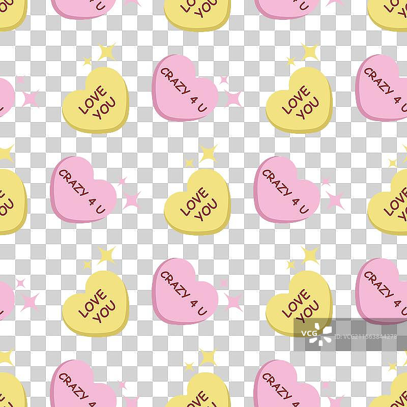 无缝糖果爱心图案图片素材
