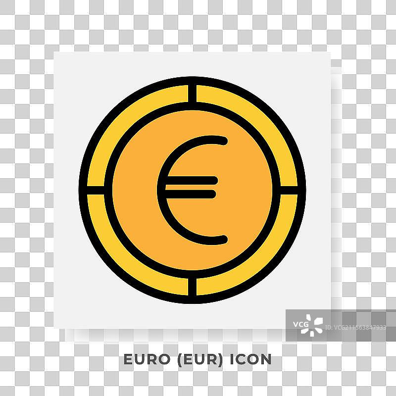 欧元货币图标 欧洲金融符号 平面设计图片素材