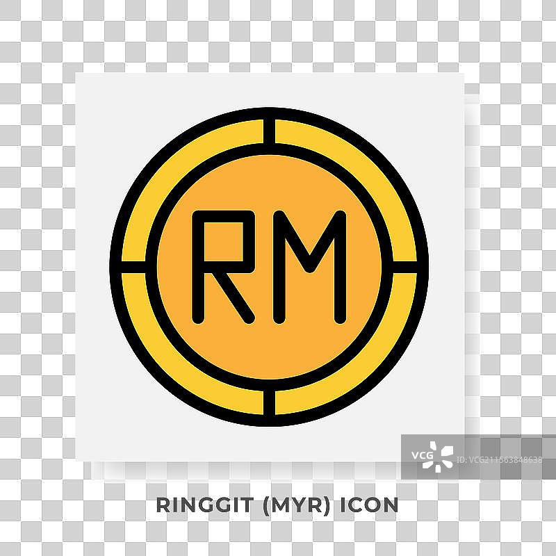 马来西亚林吉特 MYR 货币图标 财务图片素材