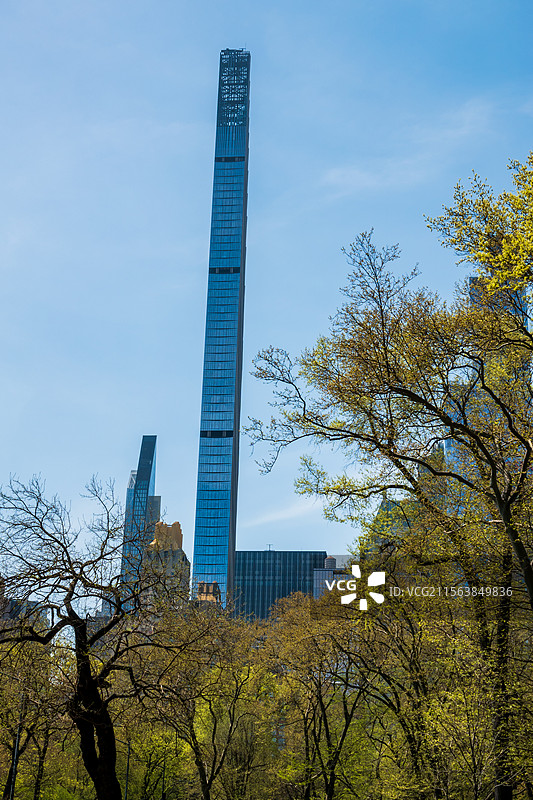 纽约掠影—中央公园与当代建筑图片素材