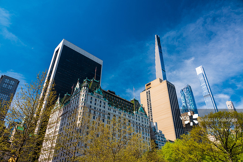 纽约掠影—中央公园与当代建筑图片素材