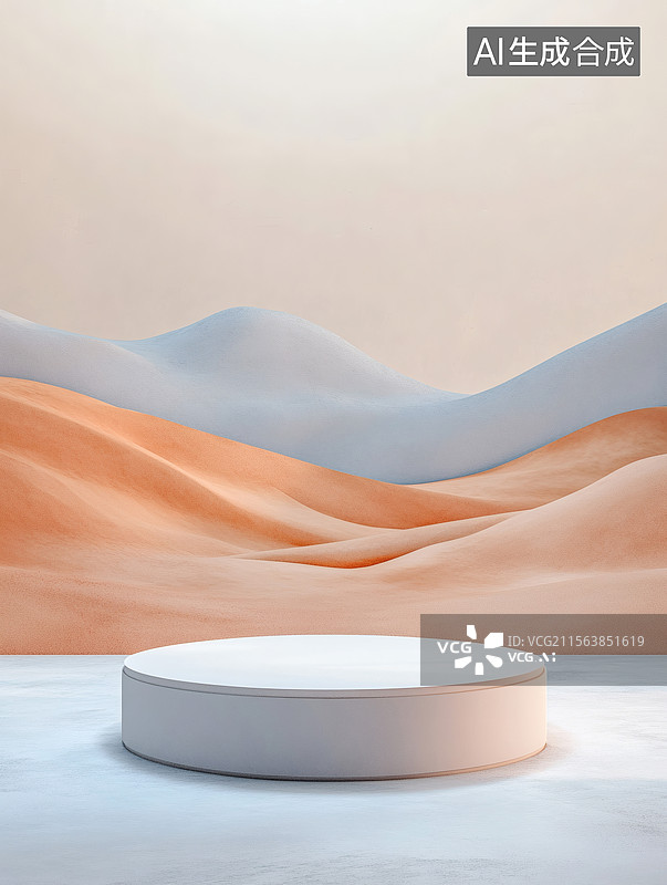 【AI数字艺术】沙漠景观展示平台图片素材