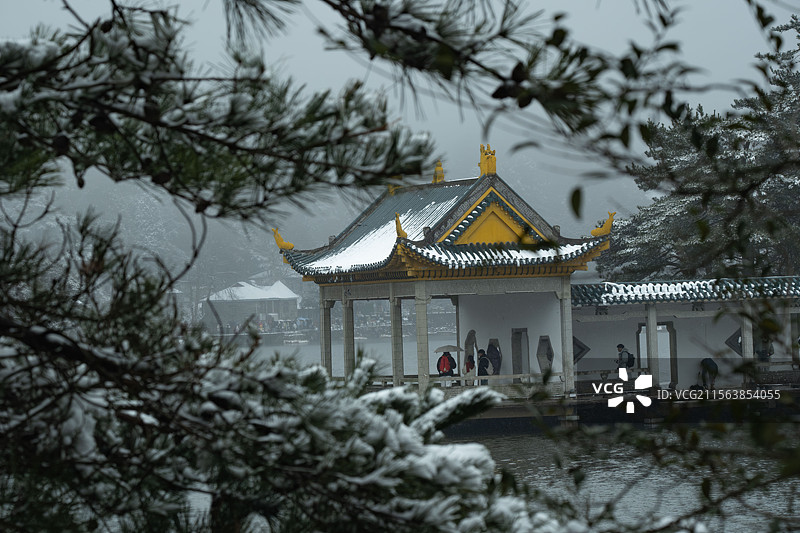 廬山如琴湖的建築图片素材