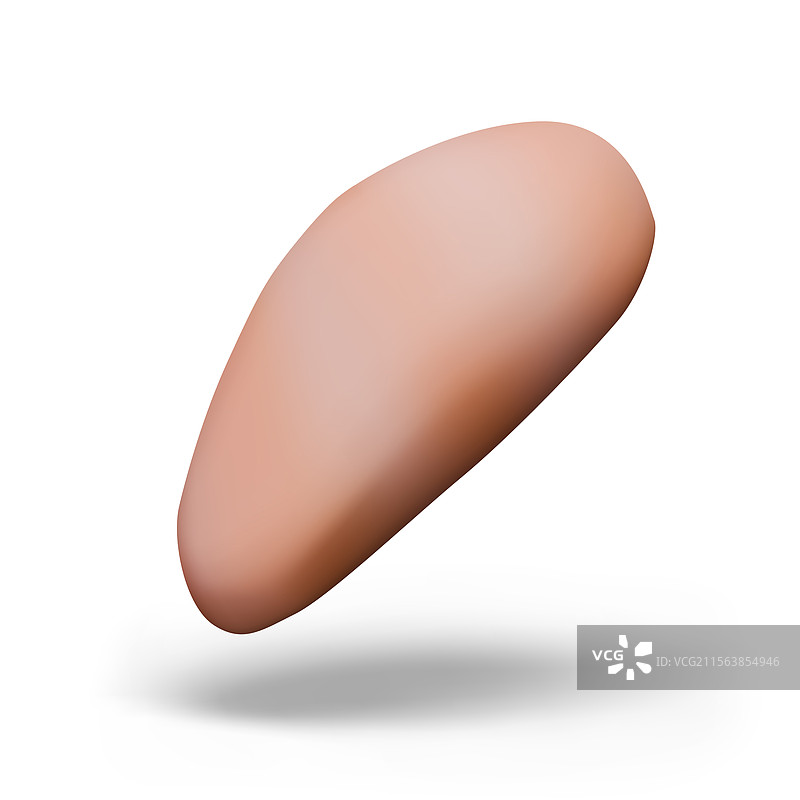 白色背景上的鸡肉片图片素材