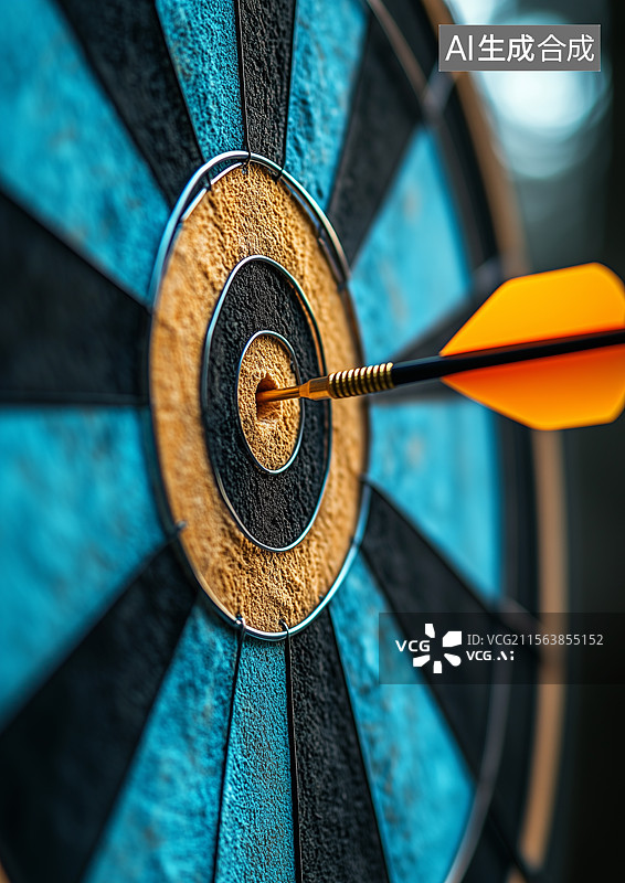 【AI数字艺术】飞镖正中靶心图片素材