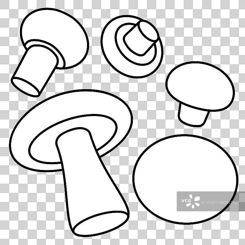 香菇轮廓图片素材