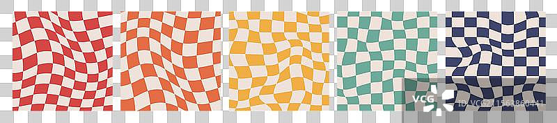 复古的扭曲格子背景图片素材