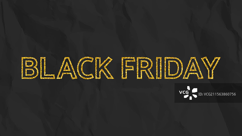 黑色星期五的字样印在皱巴巴的纸上图片素材