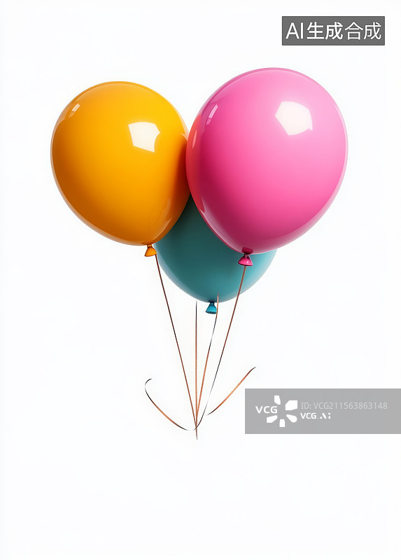 【AI数字艺术】设计素材一束气球图片素材