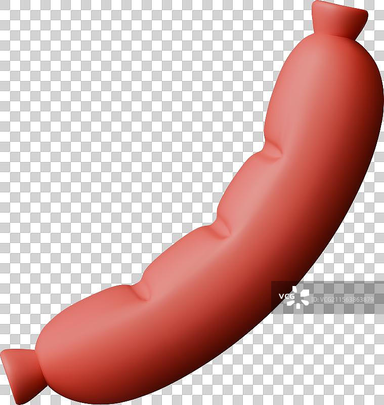 逼真的美味香肠，孤立展示图片素材