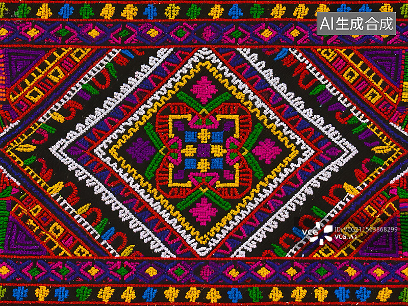 【AI数字艺术】壮锦纹样设计图片素材
