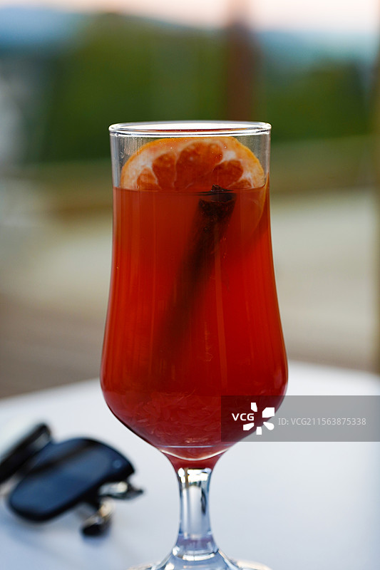 肉桂西柚气泡饮品图片素材