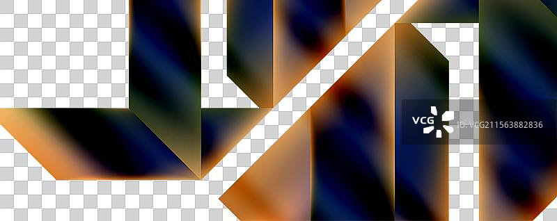 霓虹色彩的几何形状图片素材