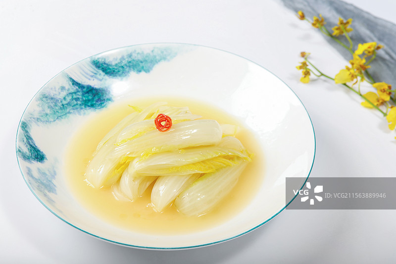 浓汤浸娃娃菜图片素材