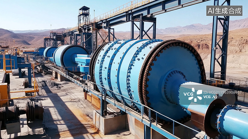 【AI数字艺术】高纯石英砂生产线图片素材