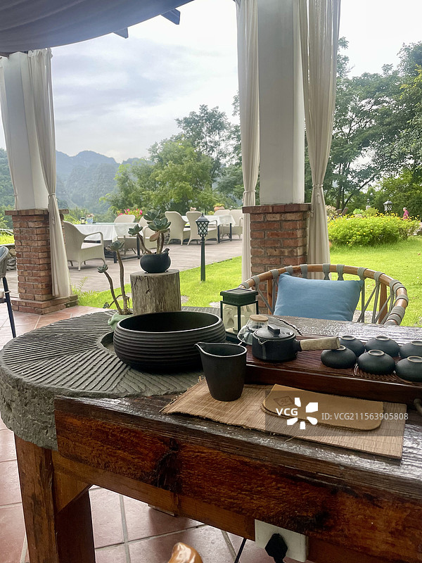 民宿品茶 贵州兴义万峰林图片素材