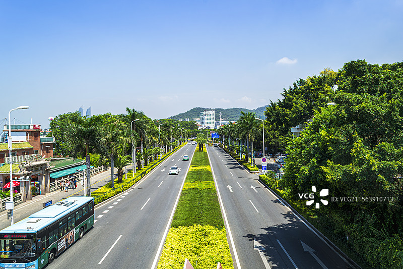 福建厦门夏日的环岛路图片素材