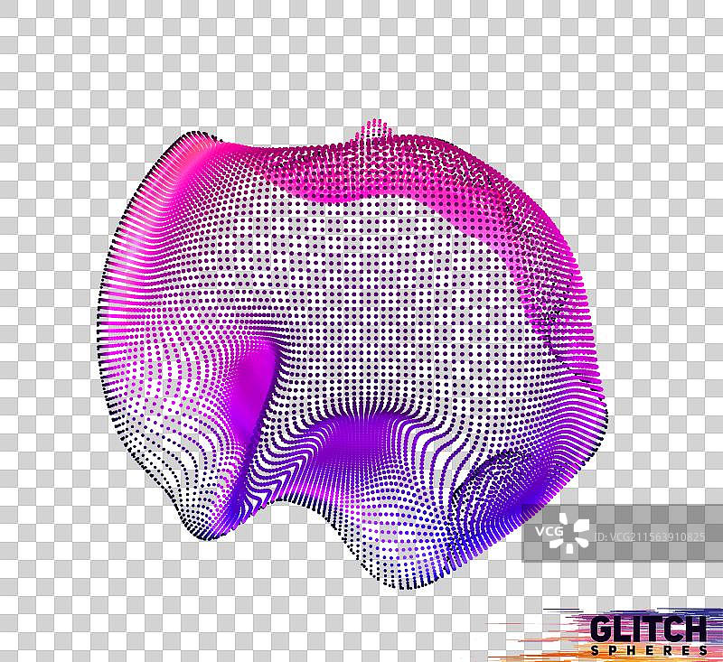 破损的紫色点球抽象图形图片素材