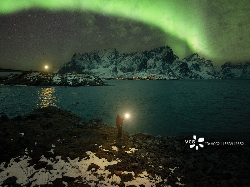 罗弗敦极光图片素材