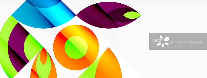 几何美丽的抽象圆形和花瓣图片素材