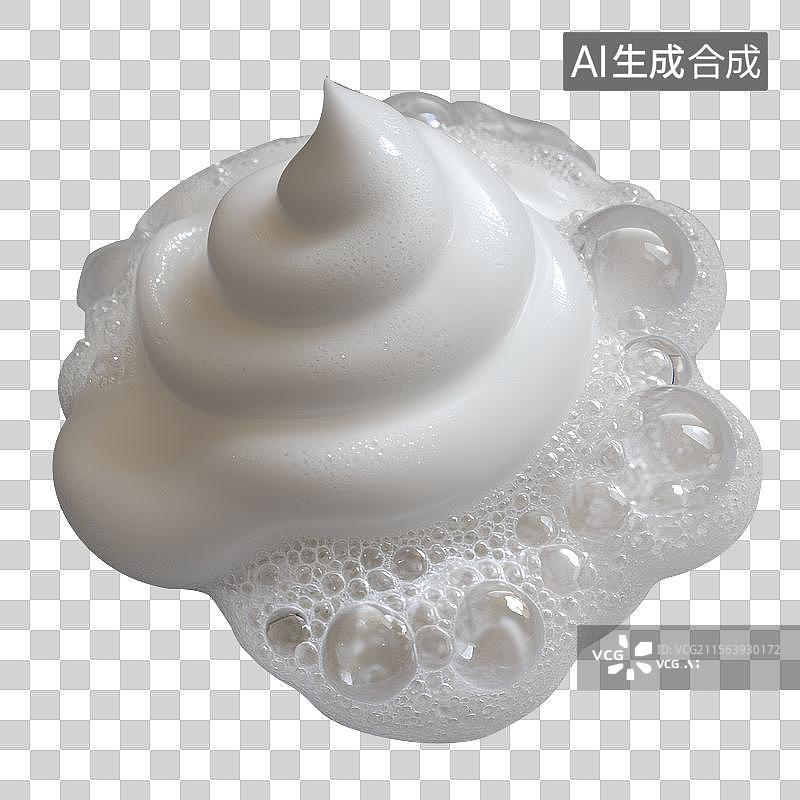 【AI数字艺术】洁白的泡沫，免扣设计元素图片素材