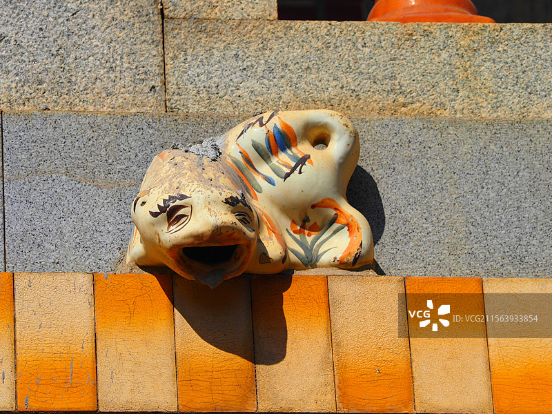 客家建筑特色 滴水兽图片素材