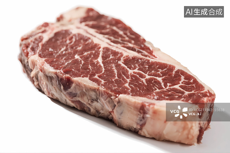 【AI数字艺术】雪花牛肉新鲜食材瘦肉特写图片素材