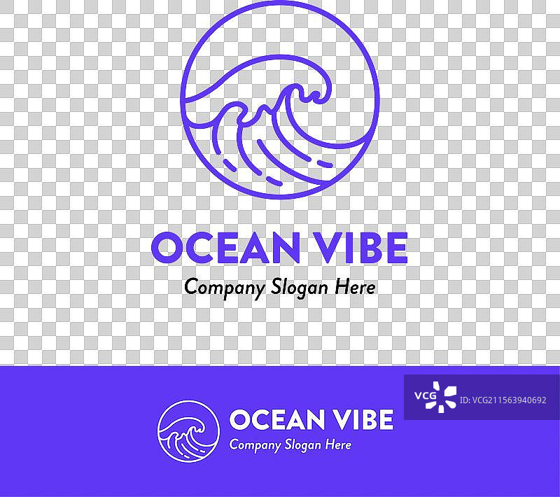 海洋波浪冲浪标志创意 4图片素材