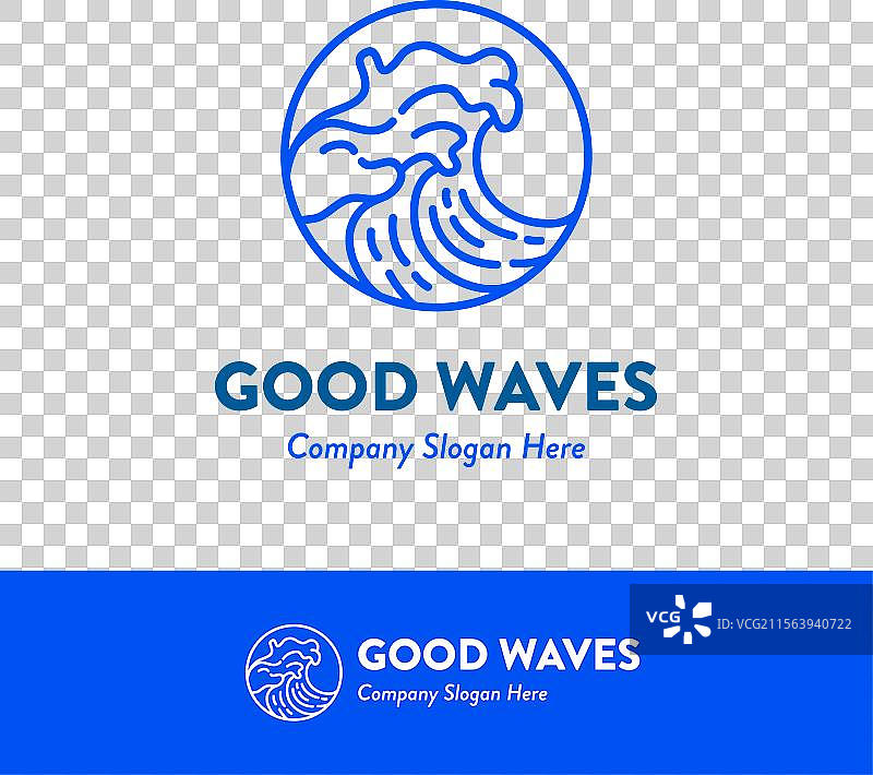 海洋波浪冲浪标志创意 5图片素材