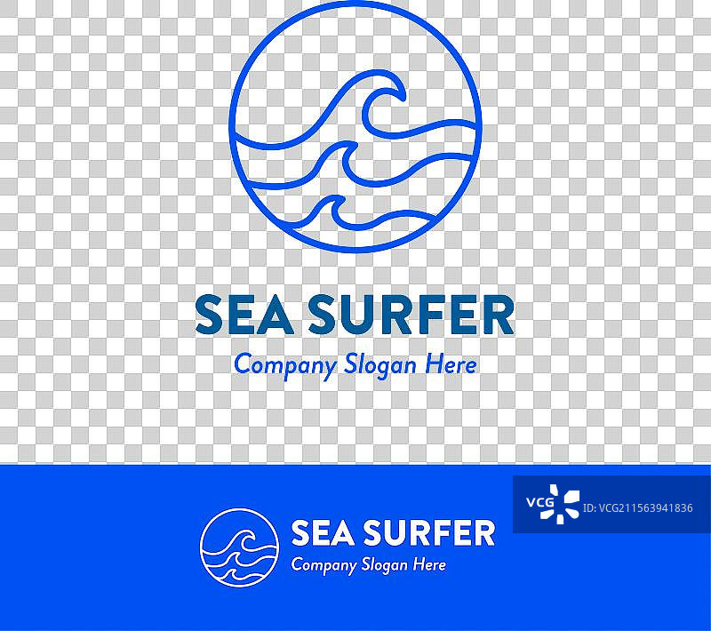 海洋波浪冲浪标志创意 7图片素材