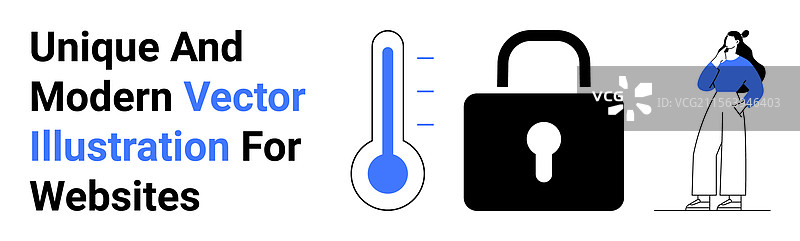 现代温度检测与安全锁图片素材