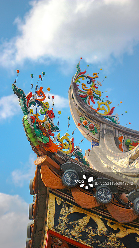 “屋顶上的艺术” — 潮汕嵌瓷图片素材